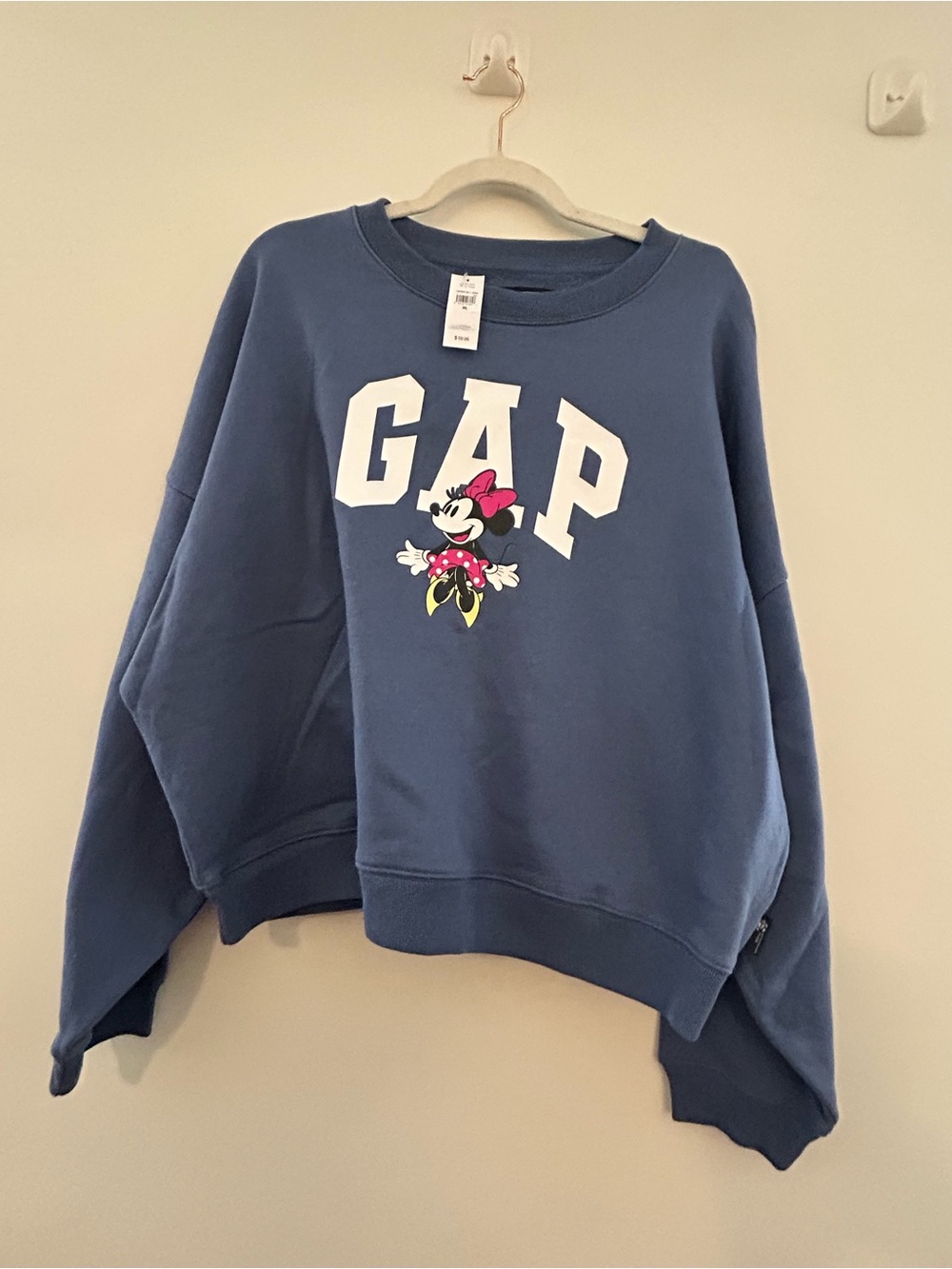 GAP Navy Blue Minnie Mouse Logo Pullover Sweatshirt Women’s XL NWT